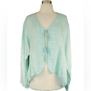 Flax Tie Front top, Medium